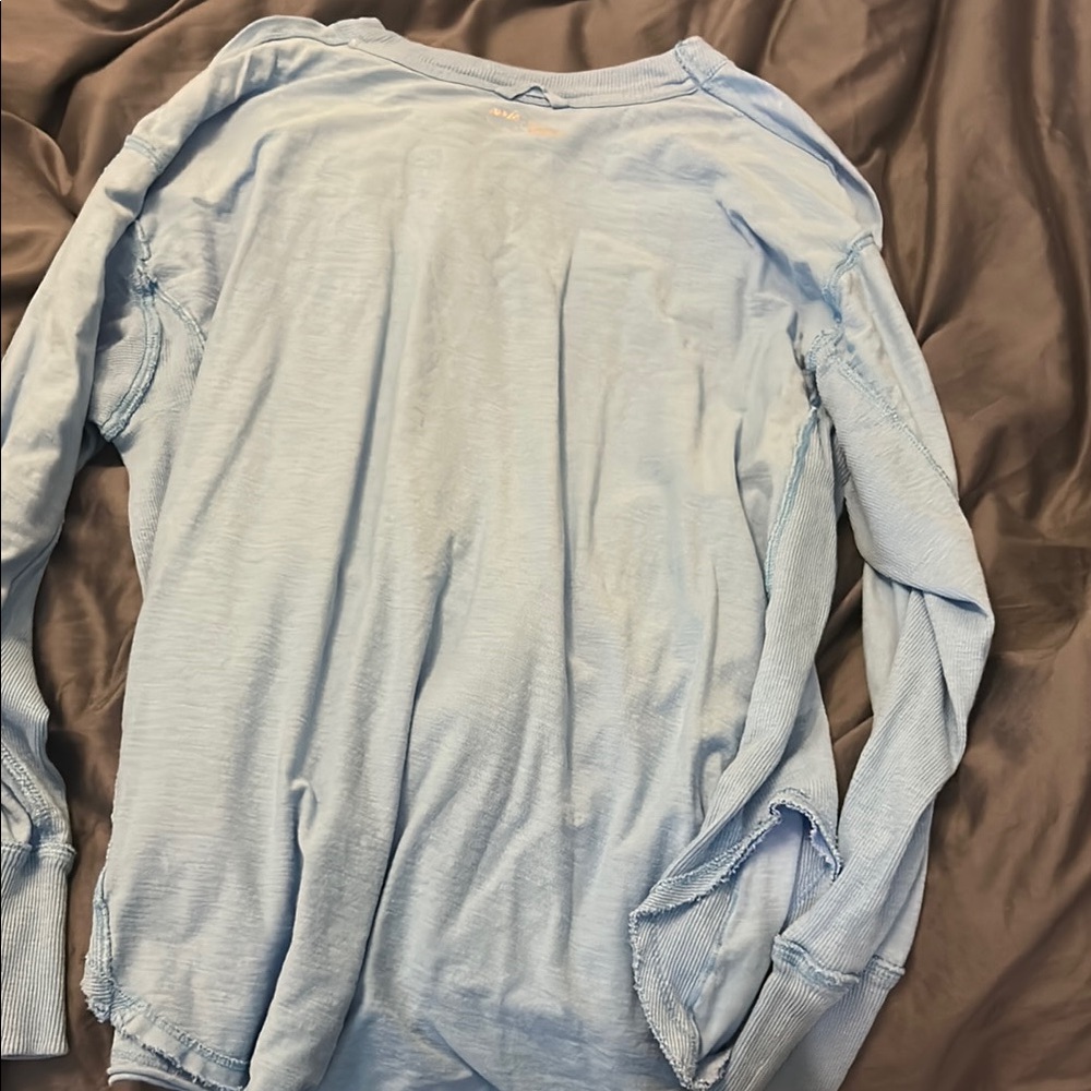 Aerie Blue Long Sleeve Tee Casual Comfort